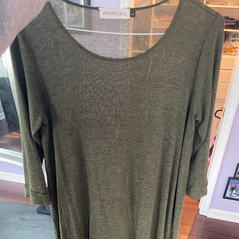 Veronica M Olive Green Dress